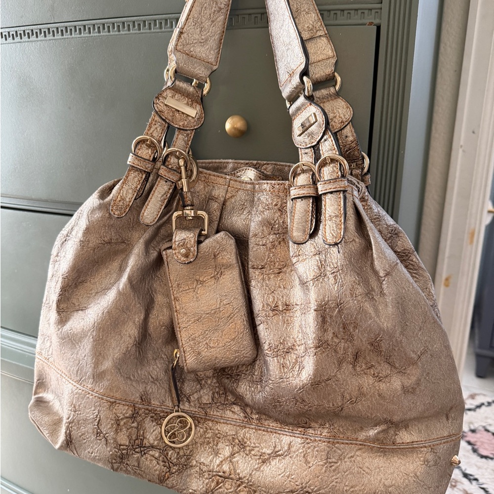 Jessica Simpson Gold Shoulder Bag